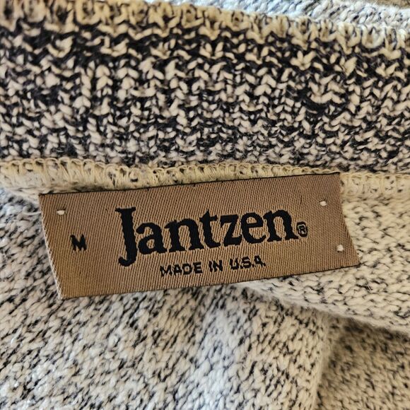 Vtg Jantzen Preppy Cardigan Sweater Mens M Navy Grandpa Tennis Cottagecore Boho - Picture 6 of 8